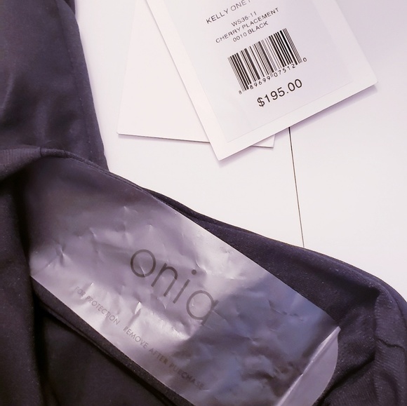 $195 NWT ONIA Anthro Cherry Leaf One Piece Swim - Picture 4 of 11